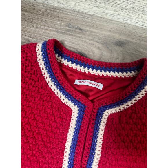 Frances Valentine Angie Cardigan Coat in Red size XS - Picture 3 of 7